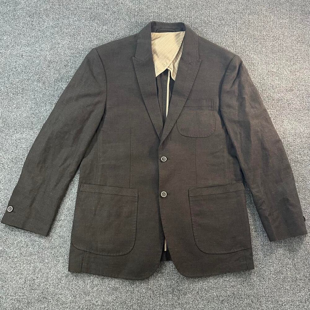 Joseph Abboud Men’s Linen Blend Sports Coat Peak Lapel Deconstructed Blazer